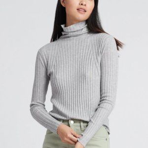 Naadam Silk Cashmere Ribbed Turtleneck